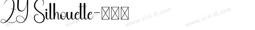 ZY Silhouette字体转换